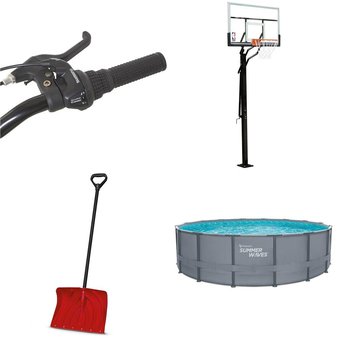 2 Pallets – 16 Pcs – Cycling & Bicycles, Snow Removal, Outdoor Sports, Pools & Water Fun – Overstock – Next Bicycles, Suncast, NBA