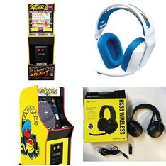 Pallet - 7 Pcs - Game Room, Audio Headsets - Customer Returns - ARCADE1up, Logitech, Corsair, Razer