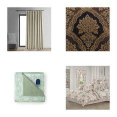 CLEARANCE! 6 Pallets - 1392 Pcs - Rugs & Mats, Curtains & Window Coverings, Sheets, Pillowcases & Bed Skirts, Bedding Sets - Mixed Conditions - Unmanifested Home, Window, and Rugs, Eclipse, Regal Home Collections, Inc., Madison Park