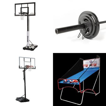 Pallet – 7 Pcs – Outdoor Sports, Game Room, Exercise & Fitness – Customer Returns – EastPoint, Lifetime, CAP Barbell, Spalding