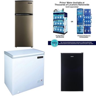 Pallet – 7 Pcs – Refrigerators, Bar Refrigerators & Water Coolers, Freezers – Customer Returns – Galanz, Thomson, Frigidaire, Primo International