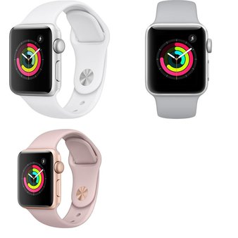 5 Pcs – Apple Watch – Series 3 – 38MM – GPS – Refurbished (GRADE D) – Models: MTEY2LL/A, MQKU2LL/A, MQKW2LL/A