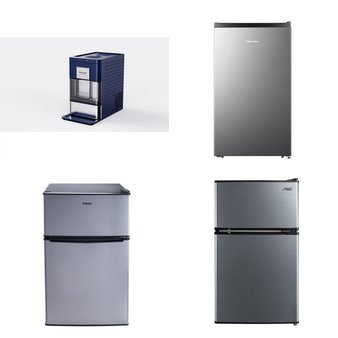 Pallet – 7 Pcs – Bar Refrigerators & Water Coolers, Refrigerators, Ice Makers – Customer Returns – Galanz, Arctic King, HISENSE, Frigidaire