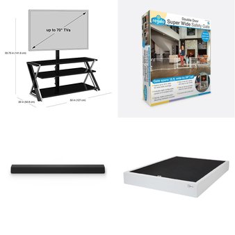 Pallet – 12 Pcs – Health & Safety, TV Stands, Wall Mounts & Entertainment Centers, Mattresses, Speakers – Overstock – Regalo, Mainstays, VIZIO