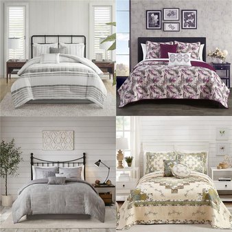 Pallet – 21 Pcs – Bedding Sets – Mixed Conditions – Private Label Home Goods, Madison Park, Intelligent Design, Better Trends