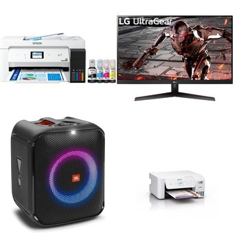 Pallet – 22 Pcs – Portable Speakers, Monitors, All-In-One, LED & LCD – Customer Returns – Monster, LG, EPSON, HP